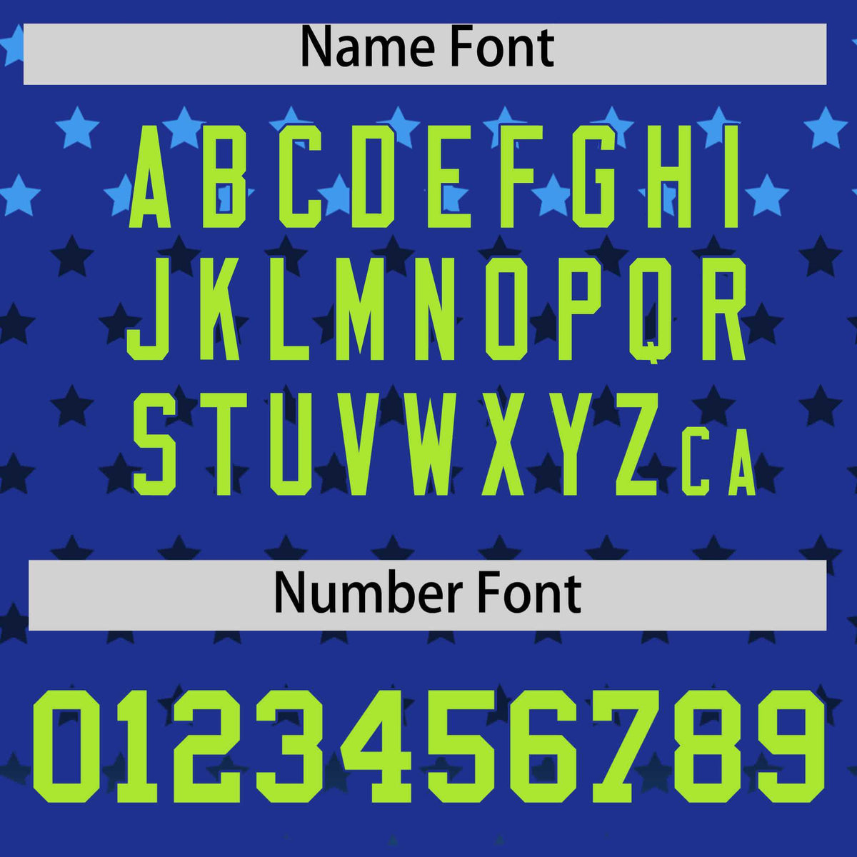 Custom Royal Neon Green-White Raglan Sleeve Personalized Star Print Authentic Baseball Jersey Limited