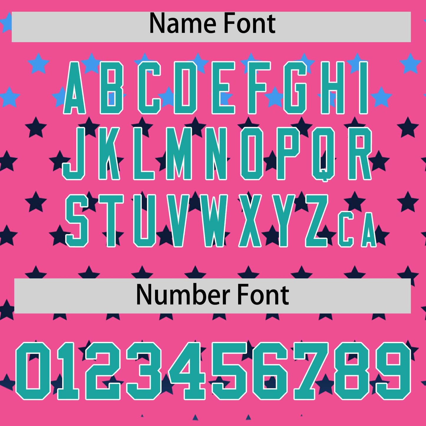 Custom Pink Aqua-White Raglan Sleeve Personalized Star Print Authentic Baseball Jersey Limited