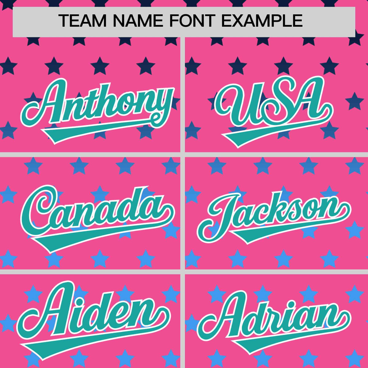 Custom Pink Aqua-White Raglan Sleeve Personalized Star Print Authentic Baseball Jersey Limited