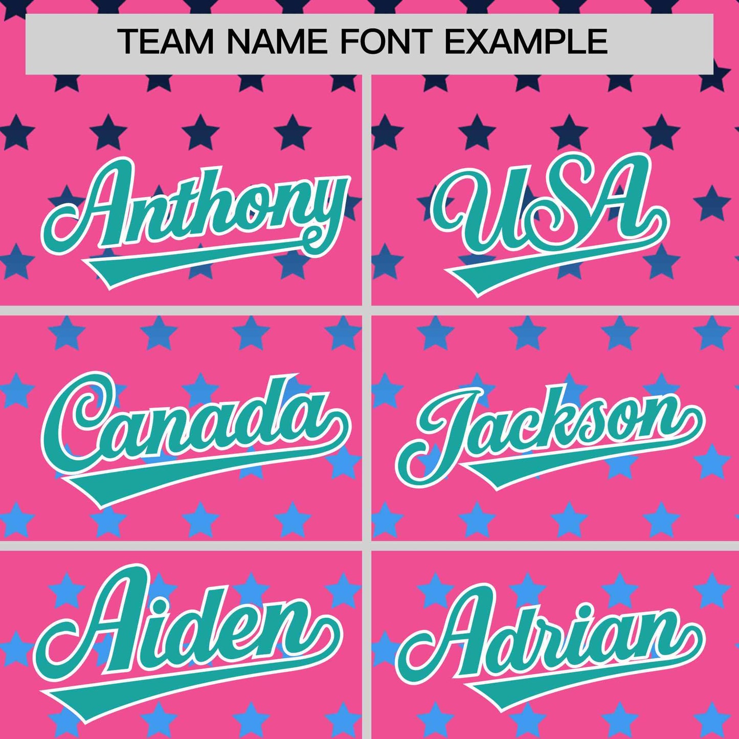 Custom Pink Aqua-White Raglan Sleeve Personalized Star Print Authentic Baseball Jersey Limited