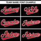 Custom Black Red Gradient Side Personalized Star Pattern Authentic Baseball Jersey Limited