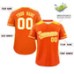 Custom Orange Gold Gradient Side Personalized Star Pattern Authentic Baseball Jersey Limited