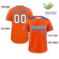 Custom Orange Royal Gradient Side Personalized Star Pattern Authentic Baseball Jersey Limited