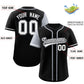 Custom Black Silver and Black Raglan Sleeves Authentic Baseball Jersey Limited