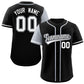 Custom Black Silver and Black Raglan Sleeves Authentic Baseball Jersey