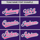 Custom Purple Aqua and Pink Raglan Sleeves Authentic Baseball Jersey Limited