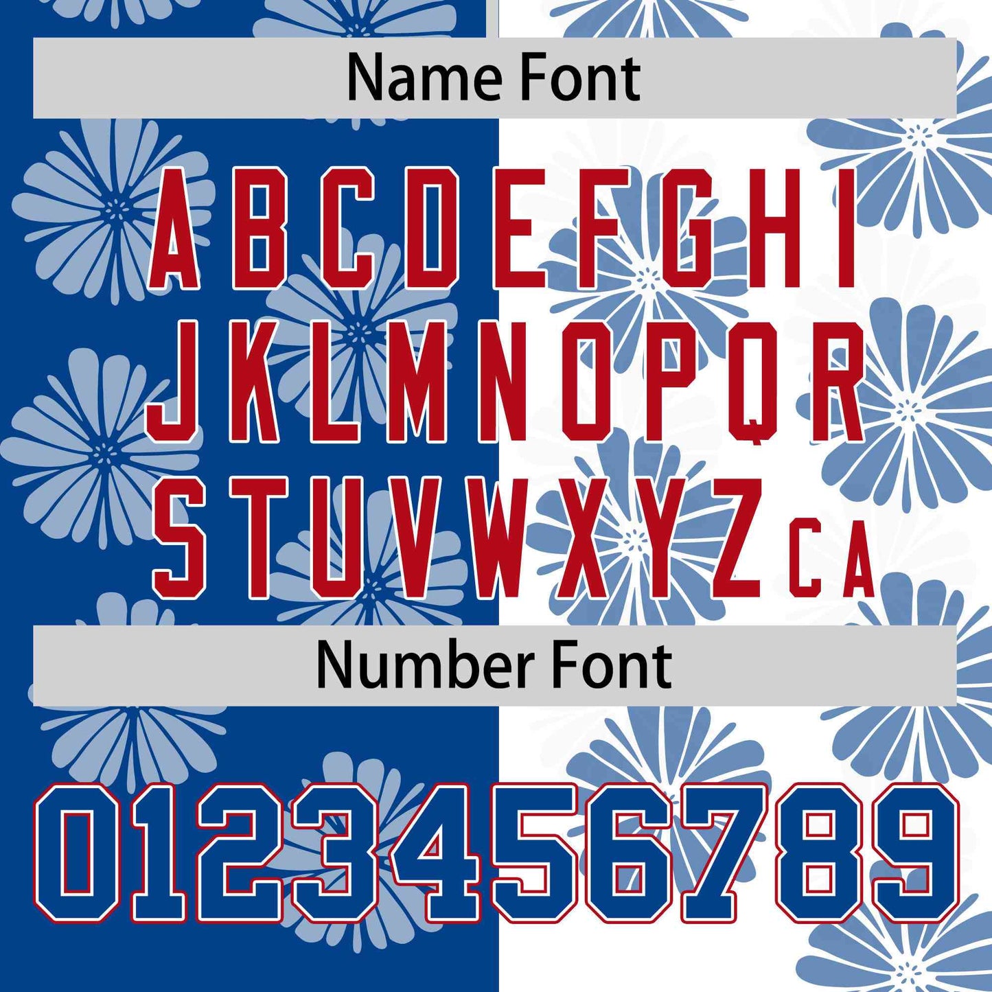 Custom Royal White Split Fashion Flower Graffiti Pattern Authentic Baseball Jersey Limited