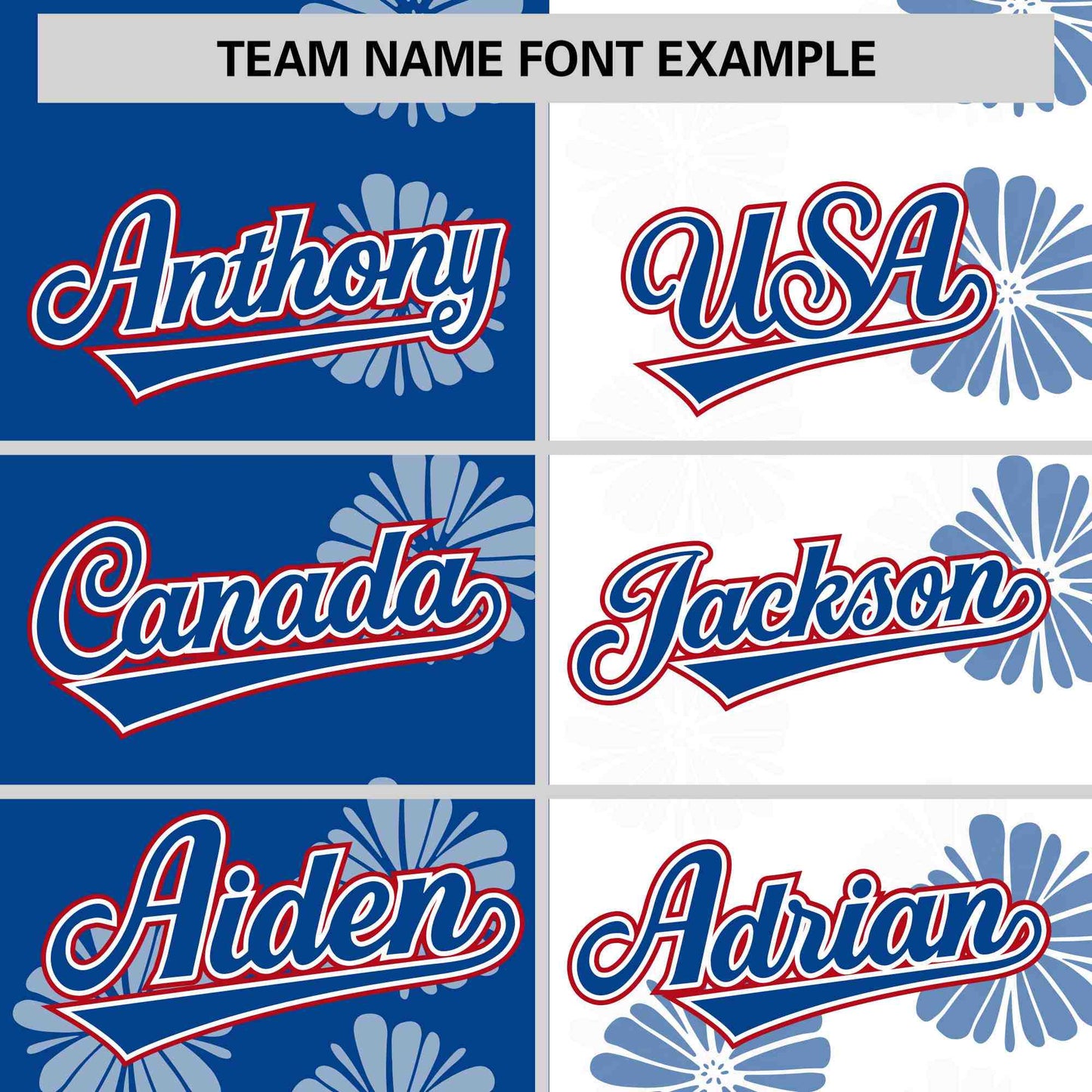 Custom Royal White Split Fashion Flower Graffiti Pattern Authentic Baseball Jersey Limited