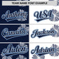 Custom Navy White Split Fashion Flower Graffiti Pattern Authentic Baseball Jersey Limited