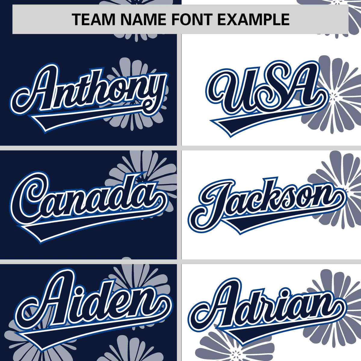 Custom Navy White Split Fashion Flower Graffiti Pattern Authentic Baseball Jersey Limited