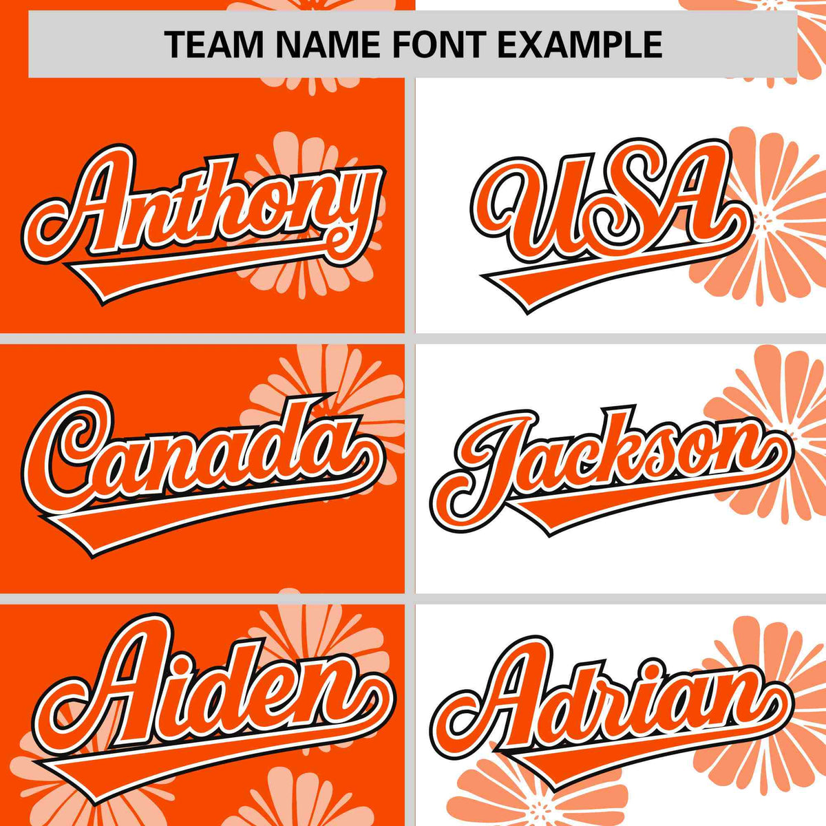 Custom Orange White Split Fashion Flower Graffiti Pattern Authentic Baseball Jersey Limited