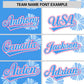Custom Powder Blue White Split Fashion Flower Graffiti Pattern Authentic Baseball Jersey Limited