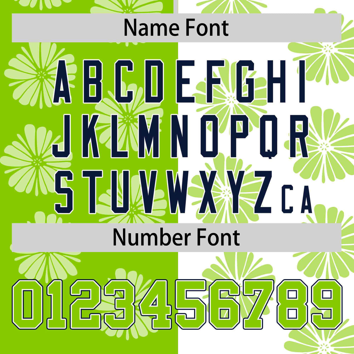 Custom Neon Green White Split Fashion Flower Graffiti Pattern Authentic Baseball Jersey Limited