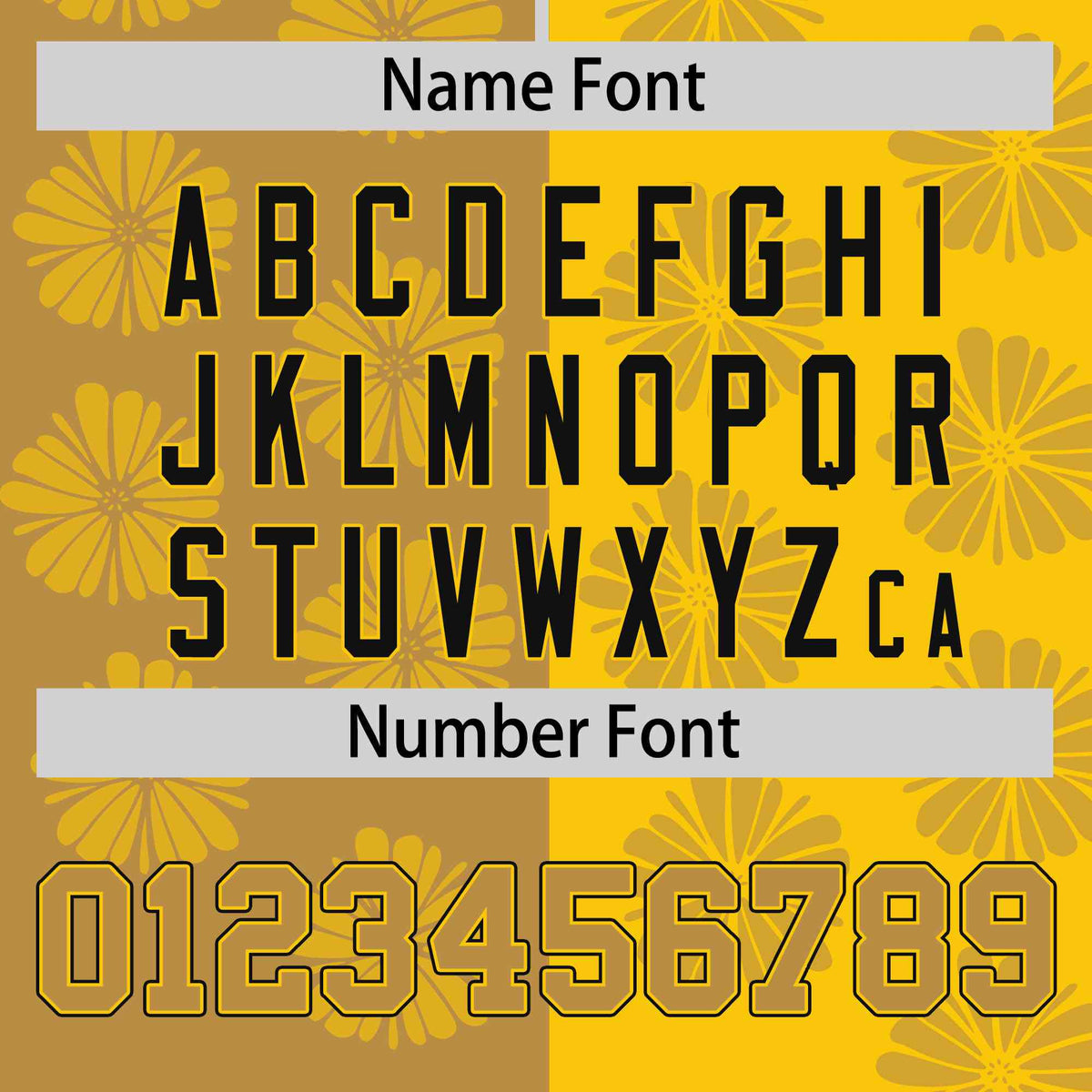 Custom Old Gold Gold Split Fashion Flower Graffiti Pattern Authentic Baseball Jersey Limited