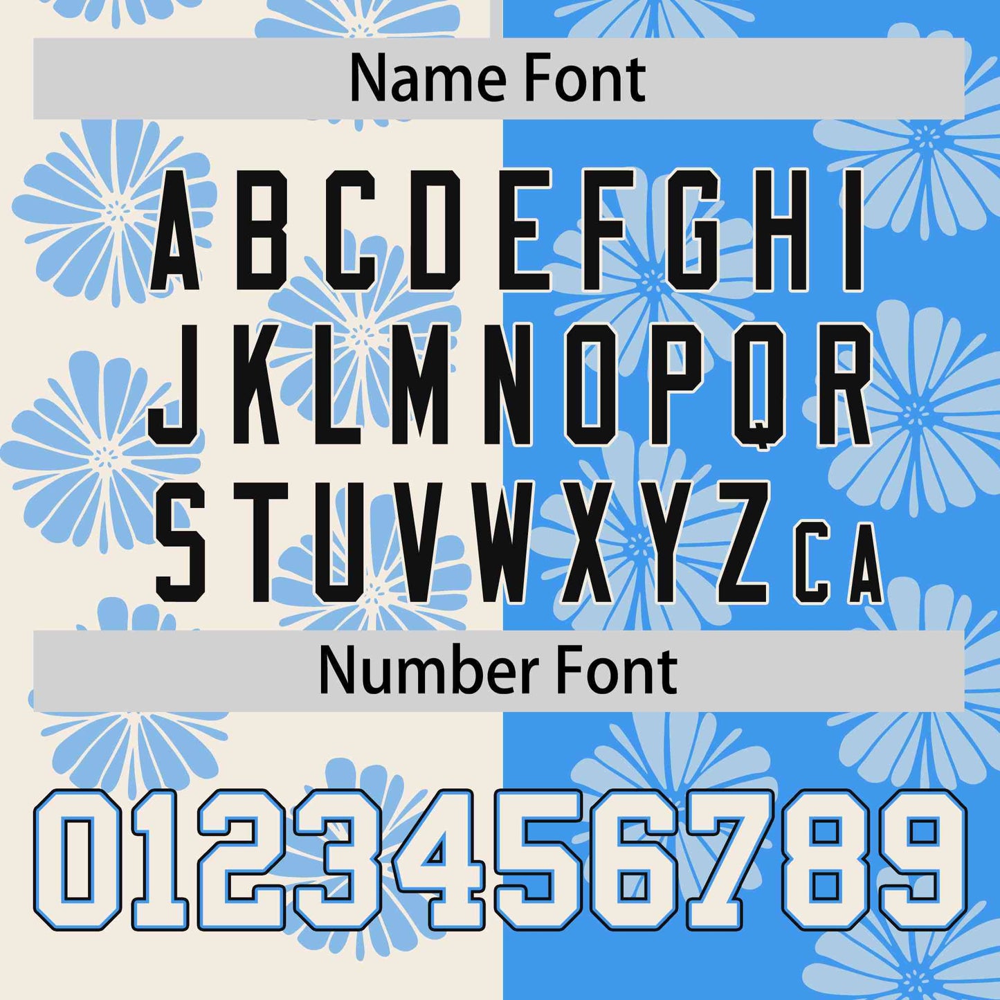 Custom Cream Powder Blue Split Fashion Flower Graffiti Pattern Authentic Baseball Jersey Limited