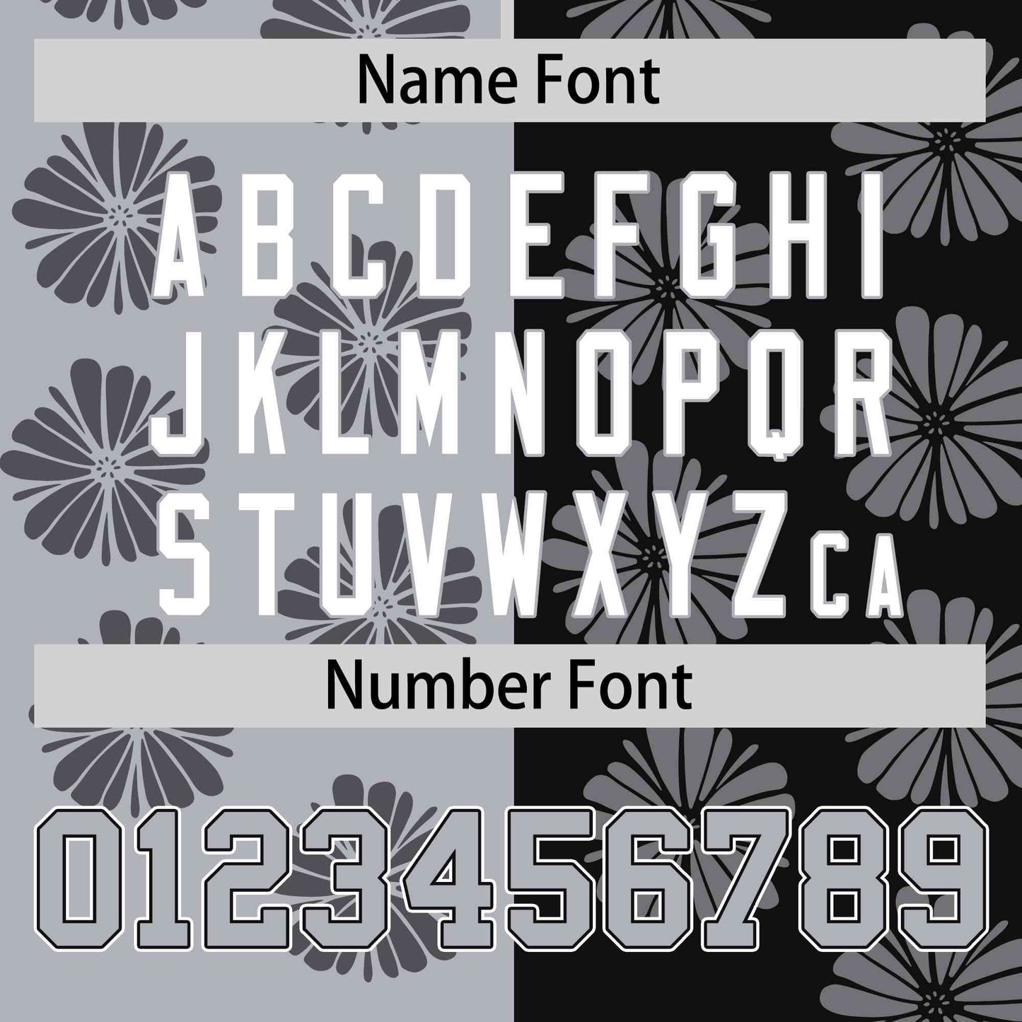 Custom Light Gray Black Split Fashion Flower Graffiti Pattern Authentic Baseball Jersey Limited