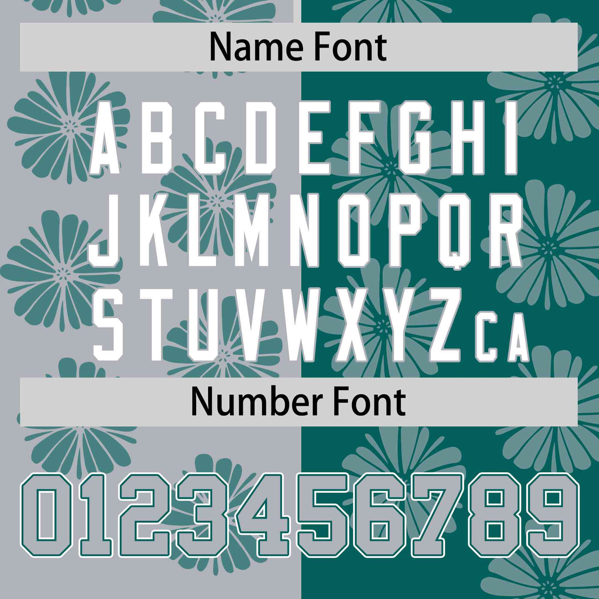 Custom Light Gray Aqua Split Fashion Flower Graffiti Pattern Authentic Baseball Jersey Limited