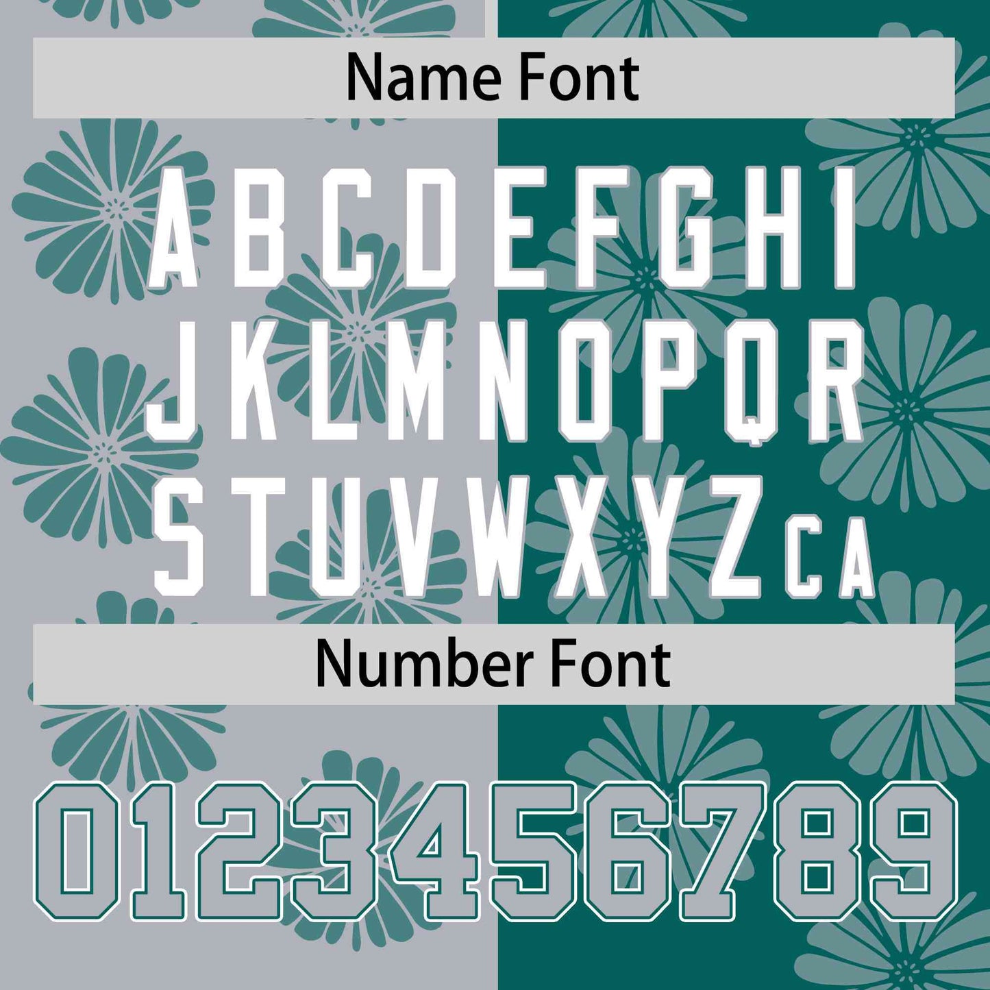 Custom Light Gray Aqua Split Fashion Flower Graffiti Pattern Authentic Baseball Jersey Limited