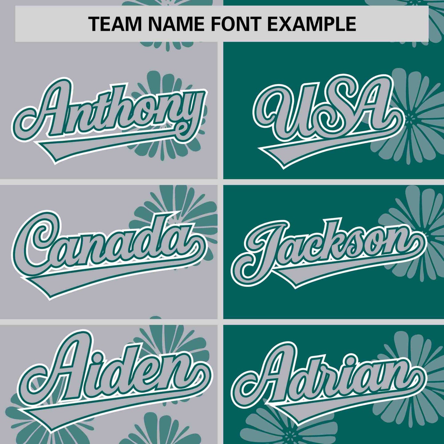 Custom Light Gray Aqua Split Fashion Flower Graffiti Pattern Authentic Baseball Jersey Limited