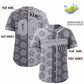 Custom Light Gray Dark Gray Split Fashion Flower Graffiti Pattern Authentic Baseball Jersey Limited