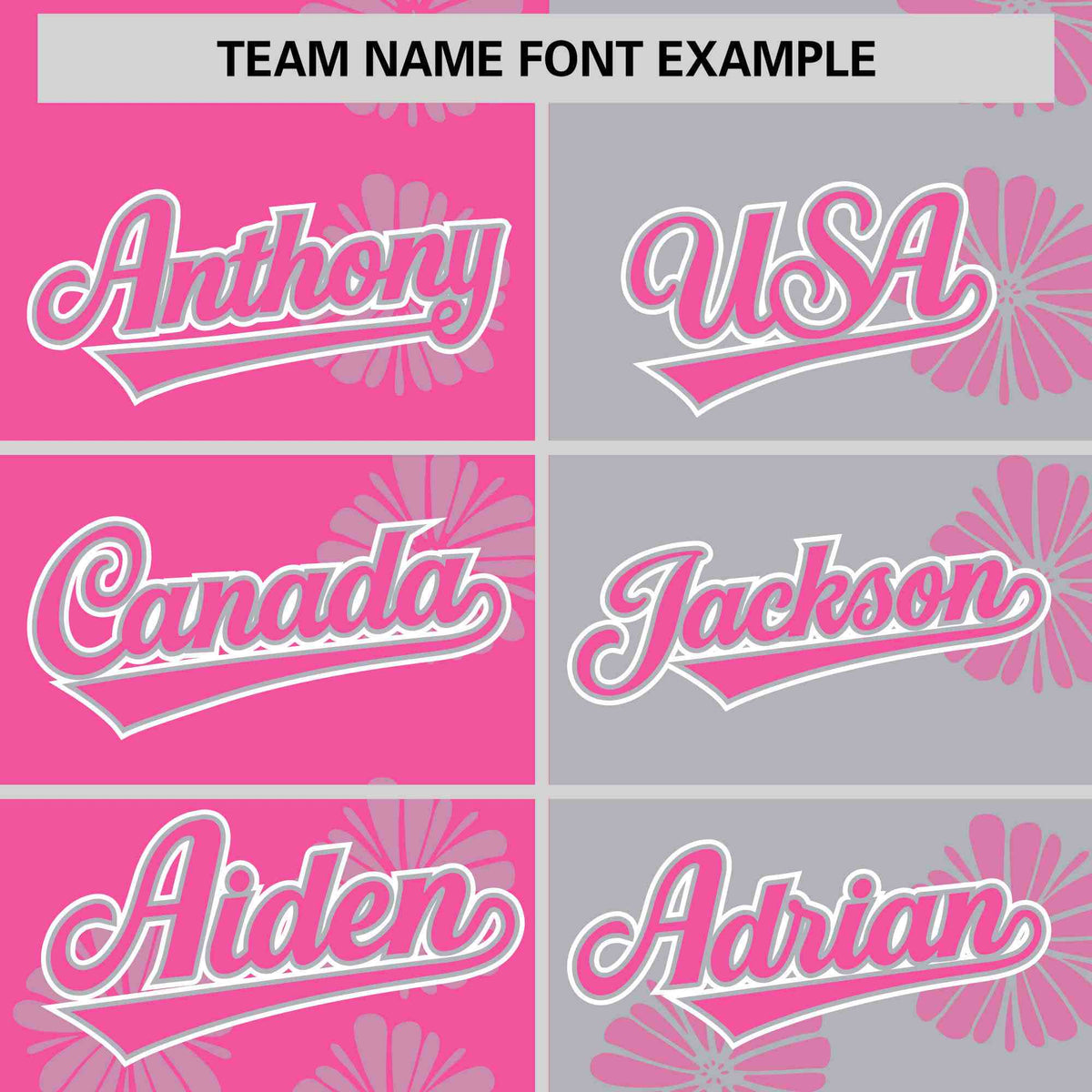 Custom Pink Light Gray Split Fashion Flower Graffiti Pattern Authentic Baseball Jersey Limited