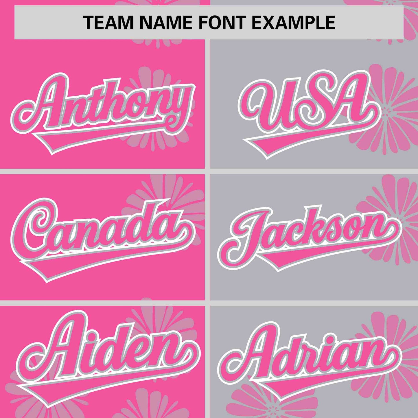 Custom Pink Light Gray Split Fashion Flower Graffiti Pattern Authentic Baseball Jersey Limited