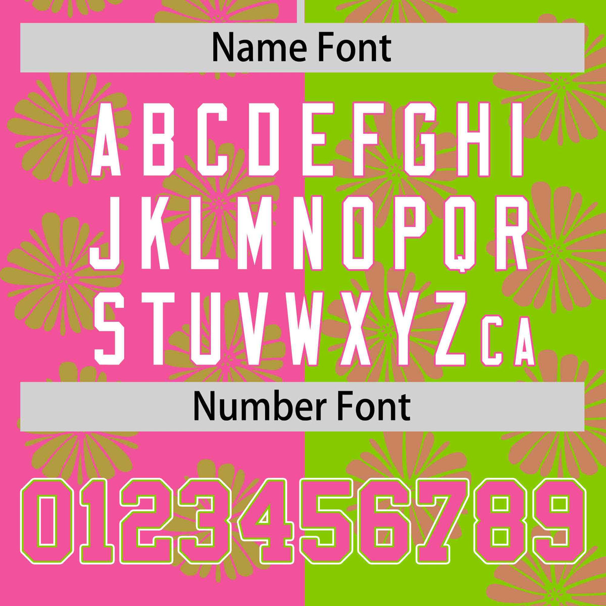 Custom Pink Neon Green Split Fashion Flower Graffiti Pattern Authentic Baseball Jersey Limited