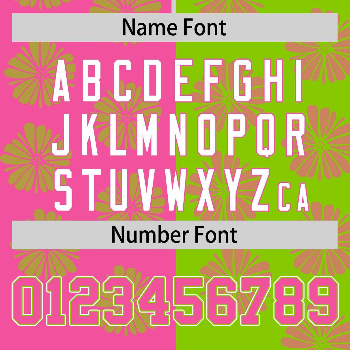 Custom Pink Neon Green Split Fashion Flower Graffiti Pattern Authentic Baseball Jersey Limited