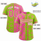 Custom Pink Neon Green Split Fashion Flower Graffiti Pattern Authentic Baseball Jersey Limited