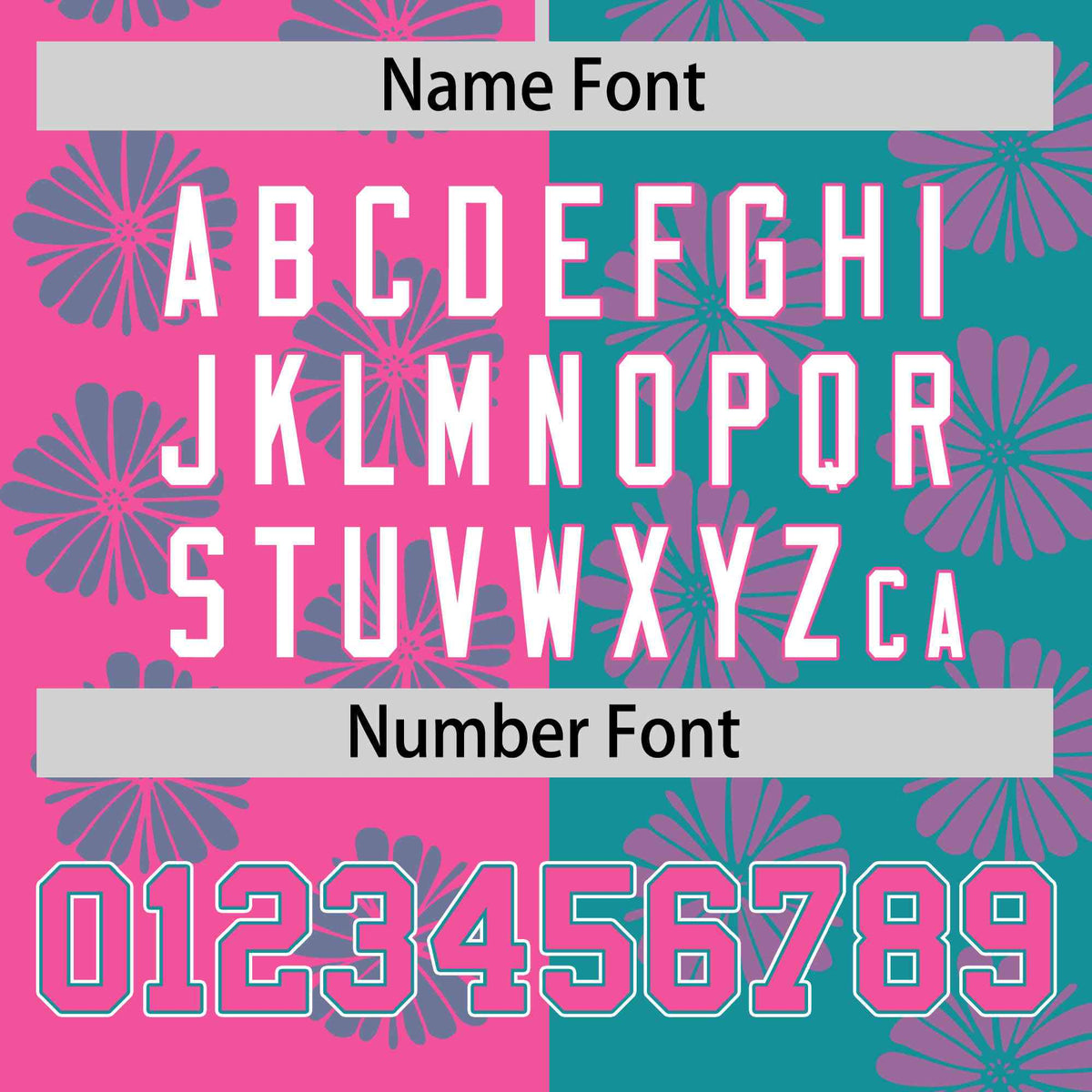 Custom Pink Aqua Split Fashion Flower Graffiti Pattern Authentic Baseball Jersey Limited