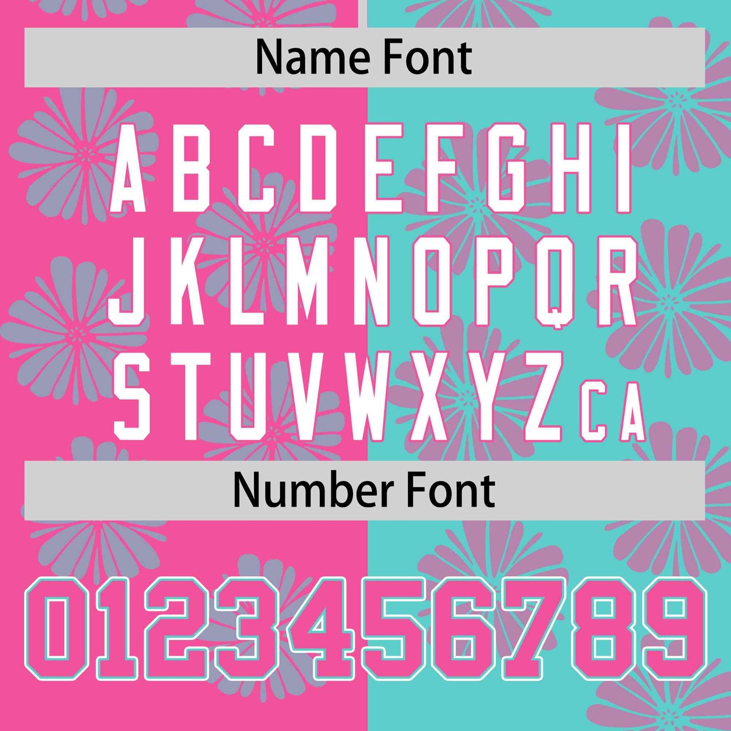 Custom Pink Aqua Split Fashion Flower Graffiti Pattern Authentic Baseball Jersey Limited