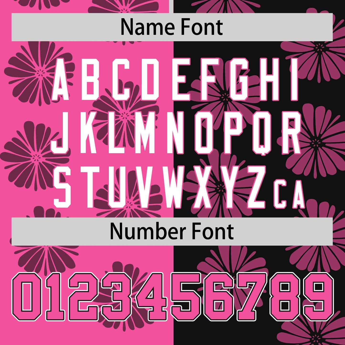 Custom Pink Black Split Fashion Flower Graffiti Pattern Authentic Baseball Jersey Limited