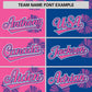 Custom Pink Royal Split Fashion Flower Graffiti Pattern Authentic Baseball Jersey Limited