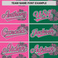 Custom Pink Kelly Green Split Fashion Flower Graffiti Pattern Authentic Baseball Jersey Limited