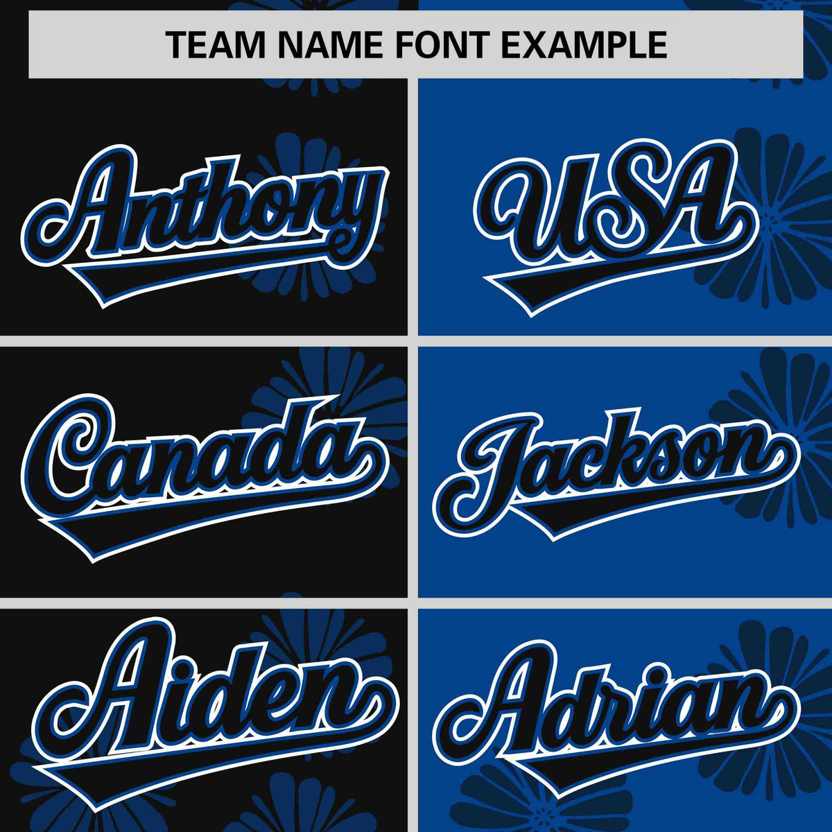 Custom Black Royal Split Fashion Flower Graffiti Pattern Authentic Baseball Jersey Limited