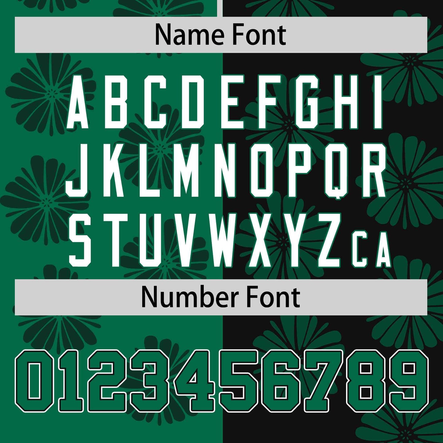 Custom Kelly Green Black Split Fashion Flower Graffiti Pattern Authentic Baseball Jersey Limited