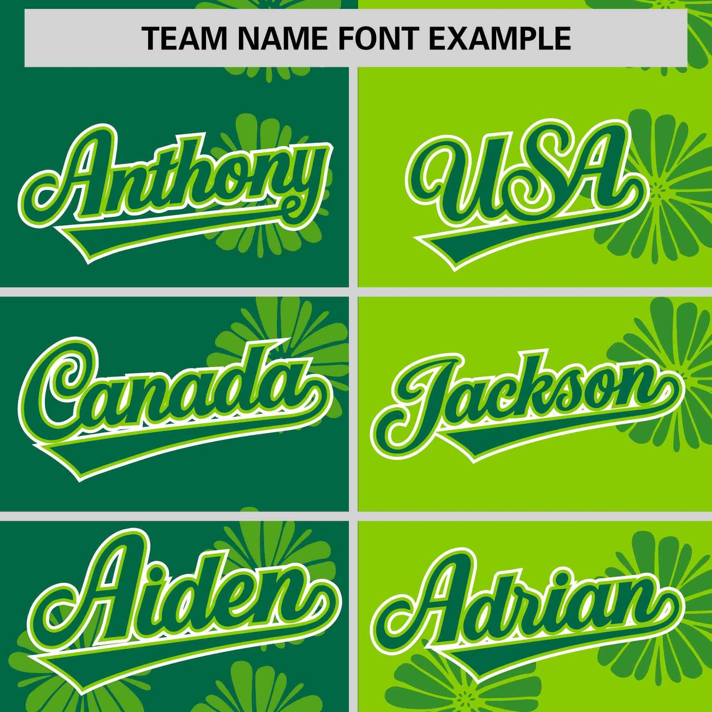 Custom Kelly Green Neon Green Split Fashion Flower Graffiti Pattern Authentic Baseball Jersey Limited