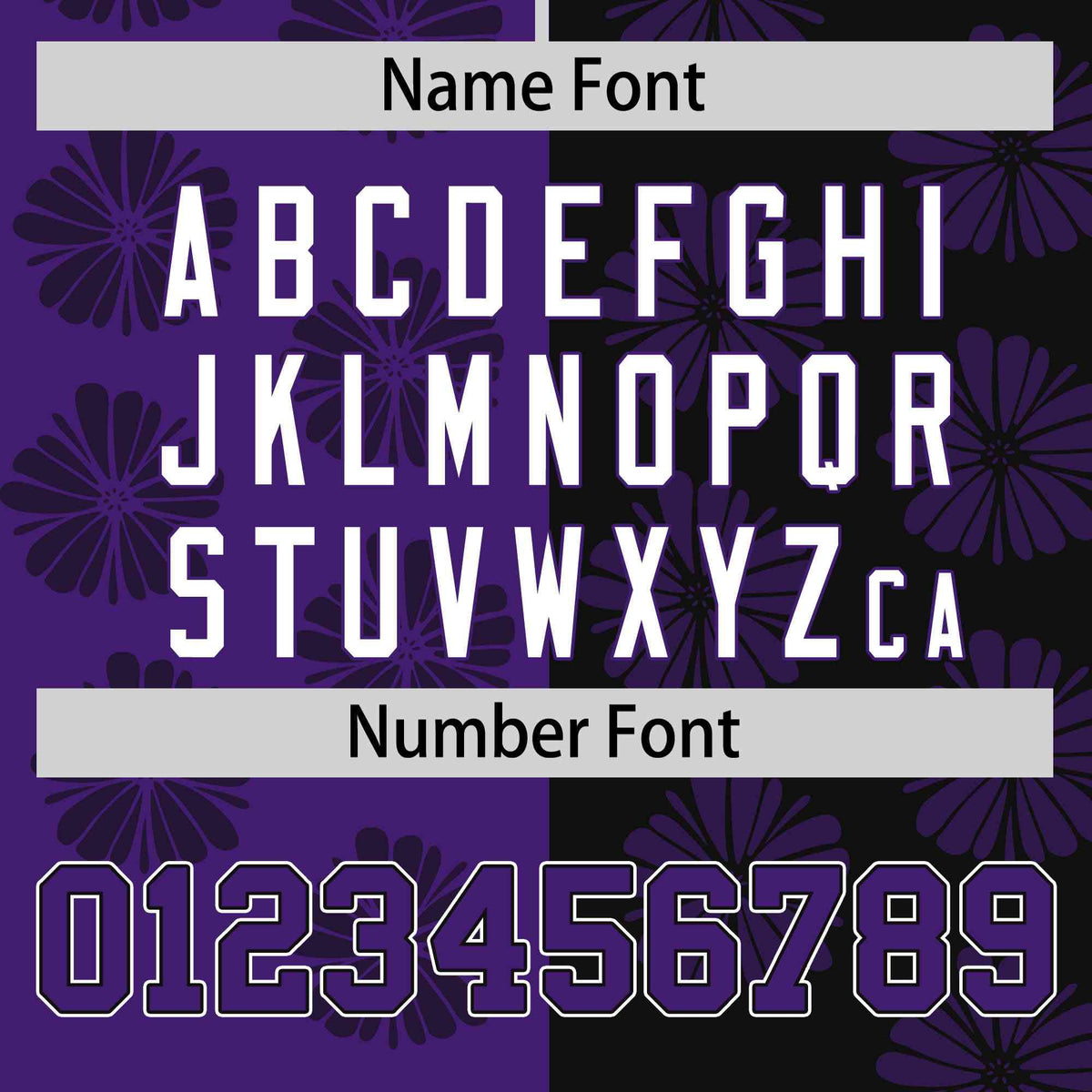 Custom Purple Black Split Fashion Flower Graffiti Pattern Authentic Baseball Jersey Limited