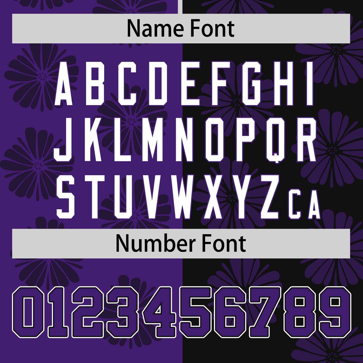 Custom Purple Black Split Fashion Flower Graffiti Pattern Authentic Baseball Jersey Limited