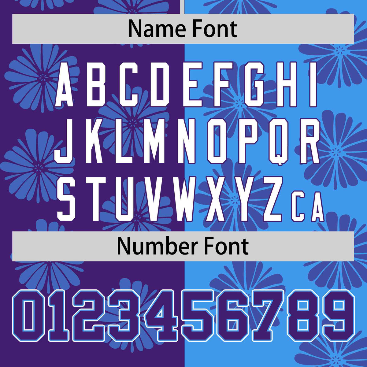 Custom Purple Powder Blue Split Fashion Flower Graffiti Pattern Authentic Baseball Jersey Limited