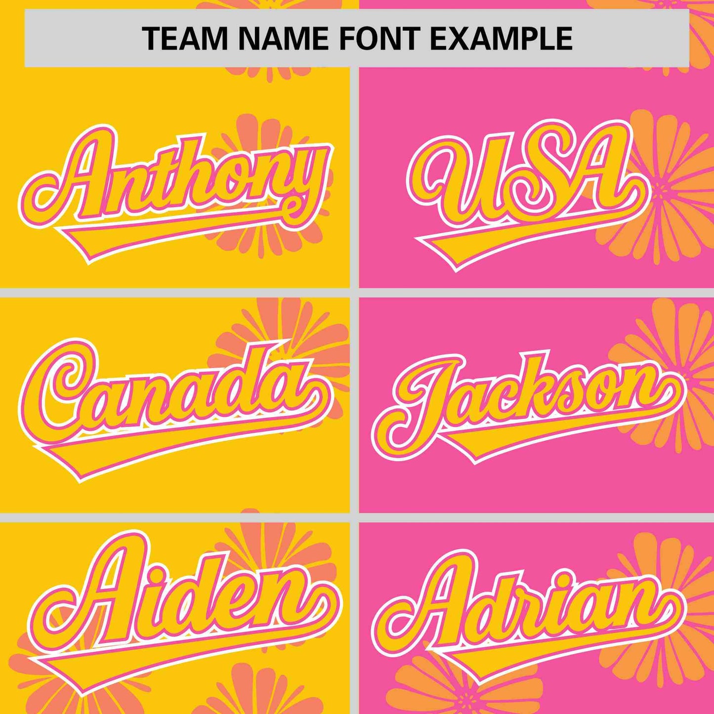 Custom Gold Pink Split Fashion Flower Graffiti Pattern Authentic Baseball Jersey Limited