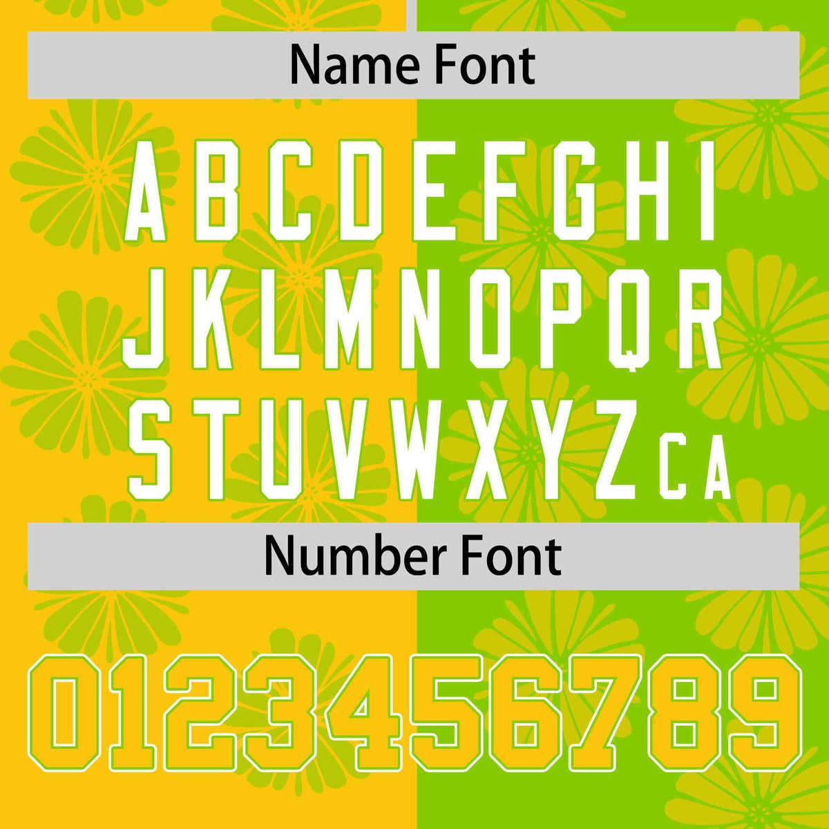 Custom Gold Neon Green Split Fashion Flower Graffiti Pattern Authentic Baseball Jersey Limited