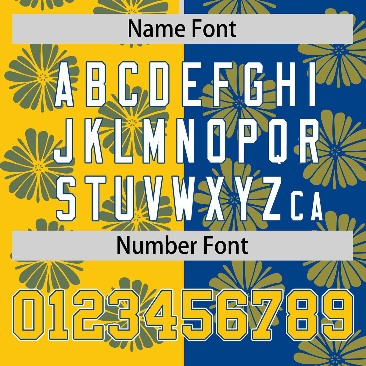 Custom Gold Royal Split Fashion Flower Graffiti Pattern Authentic Baseball Jersey Limited