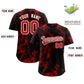 Custom Black Fumes Graffiti Pattern Authentic Baseball Jersey Limited