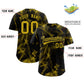 Custom Black Fumes Graffiti Pattern Authentic Baseball Jersey Limited