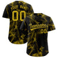 Custom Black Fumes Graffiti Pattern Authentic Baseball Jersey