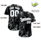 Custom Black Fumes Graffiti Pattern Authentic Baseball Jersey Limited