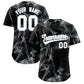 Custom Black Fumes Graffiti Pattern Authentic Baseball Jersey