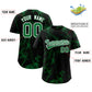 Custom Black Fumes Graffiti Pattern Authentic Baseball Jersey Limited