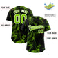 Custom Black Fumes Graffiti Pattern Authentic Baseball Jersey Limited
